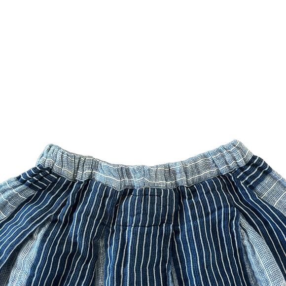 Ace & Jig Women's Boro Sea Lined Linen Pleat Striped Mini Skirt - Small - Picture 6 of 8